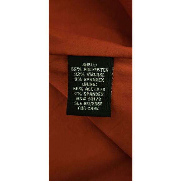 Catherine Malandrino Skirt Red Size 4 A-Line Accent Buttons Pockets Zip Lined - Picture 6 of 8